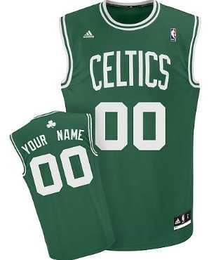 Men & Youth Customized Boston Celtics Green Jersey